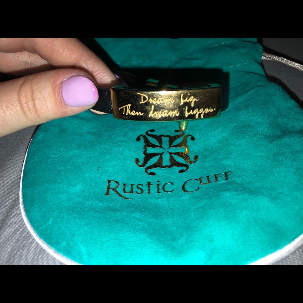 Rustic Cuff “Dream Big Then Dream Bigger” Bracelet